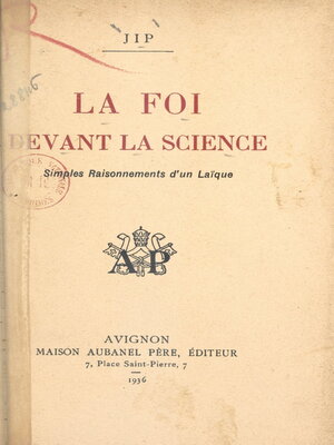 cover image of La foi devant la science